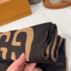 Gucci Jumbo Gg Monogram Wool Cashmere Scarf Brown/Black 74.8 Inches