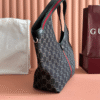 3-573 Gucci Gg Ophidia Giglio Tote Shoulder Bag Black 9.8 Inches 853971 FAFYU 1155
