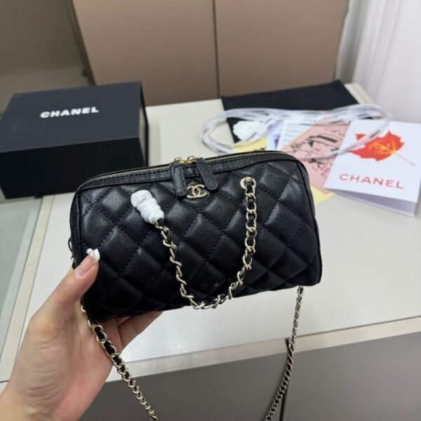 Chanel Bowling Bag Black 7.4 Inches AS1897 B03795 94305