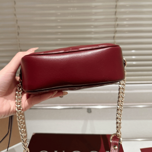 Gucci Gg Marmont Small Camera Bag Burgundy 9.4 Inches