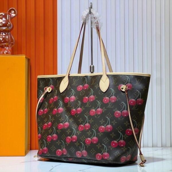 3-85 Louis Vuitton X Takashi Murakami Neverfull Monogram Canvas Brown M27847 12.2 Inches