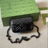 Gucci Gg Marmont Mini Belt Bag Black 6.5 Inches