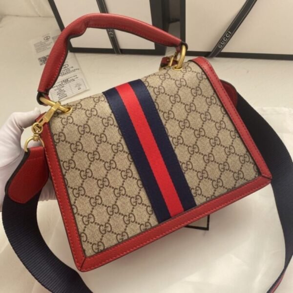 Gucci Queen Margaret Gg Small Top Handle Bag Red 10 Inches 476541 9L6ST 8540