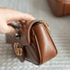 Gucci Gg Marmont Mini Chain Shoulder Bag Brown 6.3 Inches