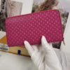 30-1 Louis Vuitton Zippy Round Long Wallet Nanogram Pink 7.7 Inches M82233