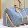 305 Louis Vuitton Keepall Bandoulière 50 Blue 19.7 Inches M25334