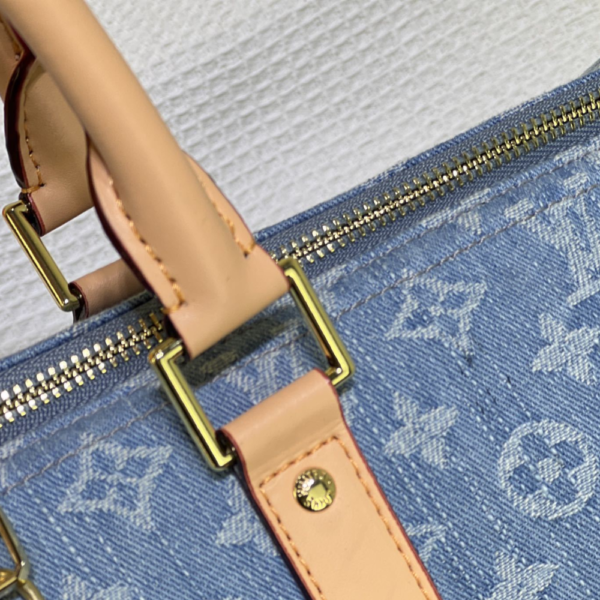 306 Louis Vuitton Keepall Bandoulière 50 Blue 19.7 Inches M25334