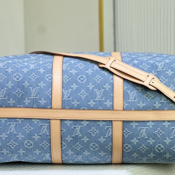 307 Louis Vuitton Keepall Bandoulière 50 Blue 19.7 Inches M25334