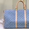 310 Louis Vuitton Keepall Bandoulière 50 Blue 19.7 Inches M25334