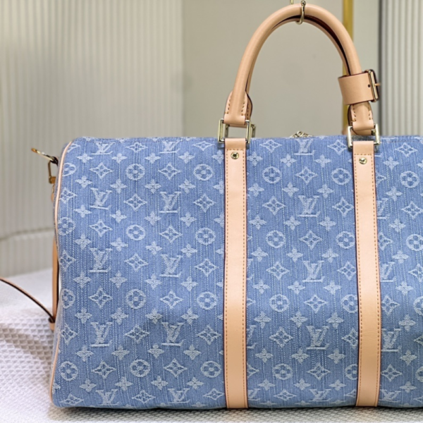 310 Louis Vuitton Keepall Bandoulière 50 Blue 19.7 Inches M25334