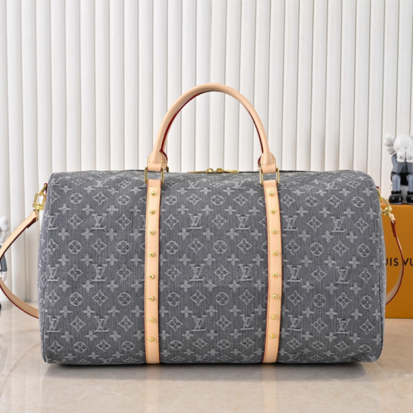 Louis Vuitton Keepall Bandoulière 50 Gray 19.7 Inches M25334