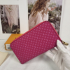 32-1 Louis Vuitton Zippy Round Long Wallet Nanogram Pink 7.7 Inches M82233