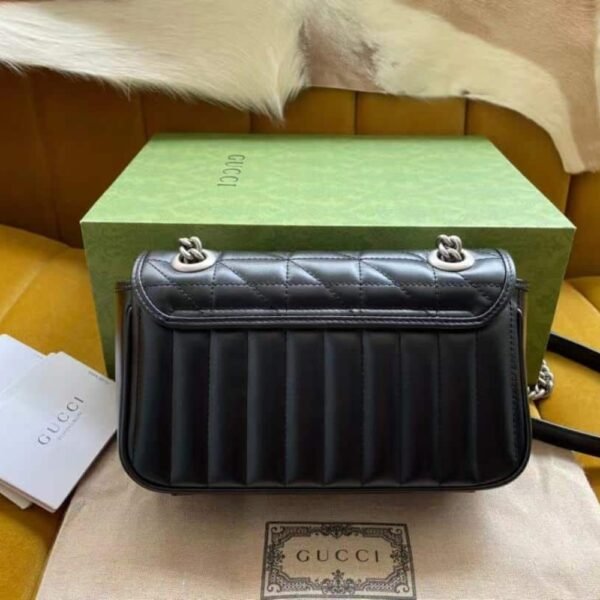 Gucci GG Marmont Mini Shoulder Bag Black 22Cm 446744 UM8AN 1000