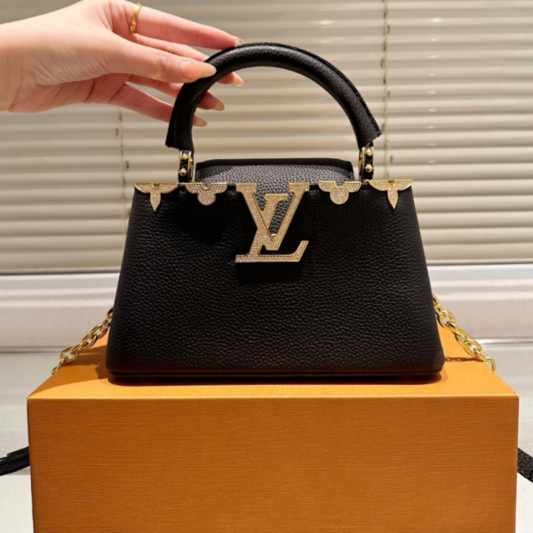 Louis Vuitton Capucines Nano Bag Black 8.7 Inches