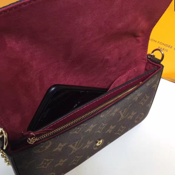 [Premium Quality] – Louis Vuitton Pochette Félicie Monogram Bordeaux 8.3 Inches M81896