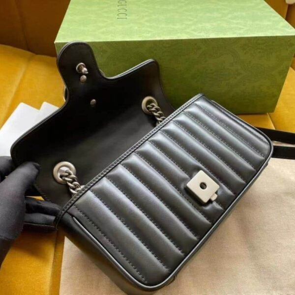 Gucci GG Marmont Mini Shoulder Bag Black 22Cm 446744 UM8AN 1000