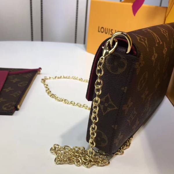 [Premium Quality] – Louis Vuitton Pochette Félicie Monogram Bordeaux 8.3 Inches M81896