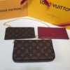 [Premium Quality] – Louis Vuitton Pochette Félicie Monogram Bordeaux 8.3 Inches M81896