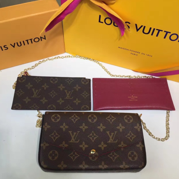 Louis Vuitton Pochette Félicie Monogram Bordeaux 8.3 Inches M81896