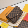 Louis Vuitton Pochette Félicie Damier Ebene Cerise Red 8.3 Inches N40492