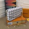 Louis Vuitton Pochette Félicie Damier Azur Fuchsia 8.3 Inches N64616