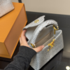Louis Vuitton Capucines Mini Silver Grey 8.3 Inches