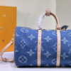 Louis Vuitton Keepall Bandouliere Denim Blue 17.7 Inches M24315