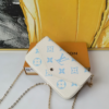 Louis Vuitton Pochette Félicie Monogram Empreinte Latte White / Candy Blue 8.3 Inches M83025