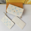 Louis Vuitton Pochette Félicie Monogram Empreinte Latte White / Candy Blue 8.3 Inches M83025