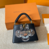 Louis Vuitton Capucines Mini Wild At Heart Leopard Motif Black 7.9 Inches
