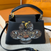 Louis Vuitton Capucines Mini Wild At Heart Leopard Motif Black 7.9 Inches