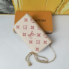 368-1 Louis Vuitton Pochette Félicie Monogram Empreinte Latte White / Candy Pink 8.3 Inches M83025