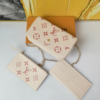 373-1 Louis Vuitton Pochette Félicie Monogram Empreinte Latte White / Candy Pink 8.3 Inches M83025
