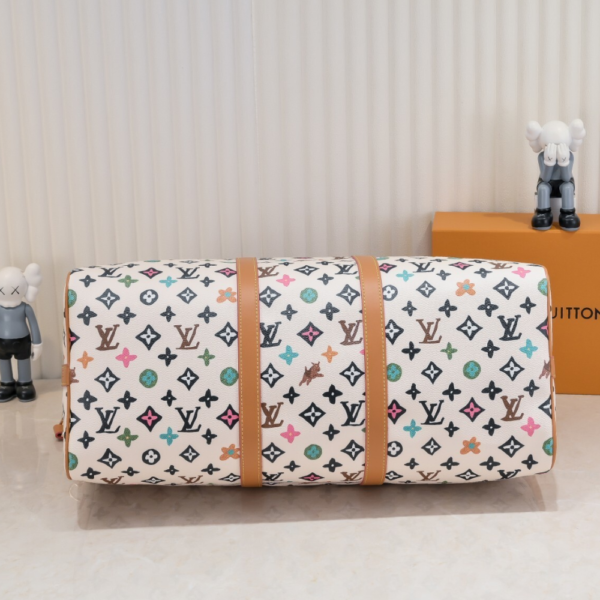 Louis Vuitton Keepall Bandoulière 50 Bag White 19.7 Inches M25233
