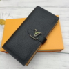 Louis Vuitton Vertical Wallet Taurillon Black 7.5 Inches M81499