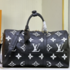 Louis Vuitton Keepall Bandoulière 45 Black 17.7 Inches M46670