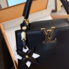 Louis Vuitton Capucines Mini With Flower Charm Black 8.7 Inches
