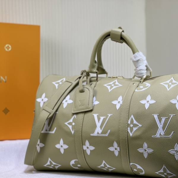 Louis Vuitton Keepall Bandoulière 45 Olive Green 17.7 Inches M46670