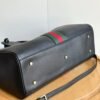 Gucci Borsetto Large Boston Bag Black Leather 15.2 Inches 866734 AAGIQ 1053
