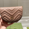 Gucci Gg Marmont Saddle Bag Nude 7.9 Inches