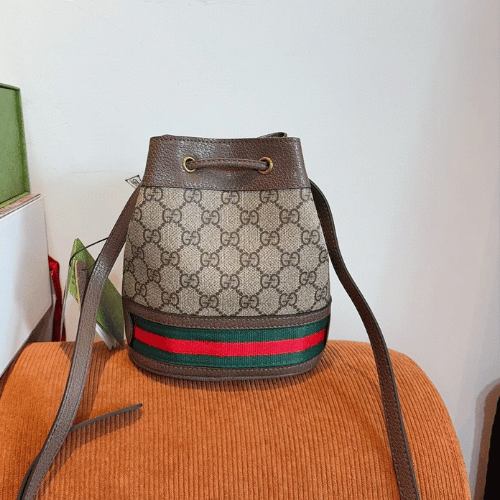 Gucci Ophidia Gg Mini Bucket Bag Beige 6.3 Inches