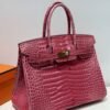 [Premium Quality] – Hermès Birkin Bag Fuchsia Crocodile 11.8 Inches