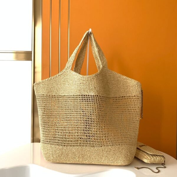 [Premium Quality] – Saint Laurent Icare Maxi Raffia Tote Bag 14.2 Inches 772191Gaaek2063