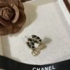 Chanel Chain CC Small Hoop Earrings Gold
