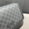 Gucci Gg Embossed Messenger Bag Black 9 Inches