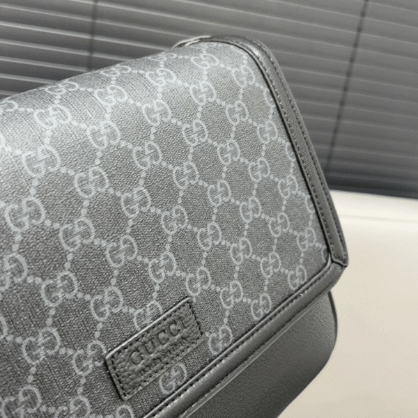 Gucci Gg Embossed Messenger Bag Black 9 Inches