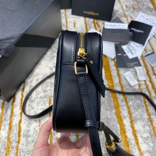 [Premium Quality] – Saint Laurent Lou Camera Bag In Quilted Black Gold Leather 9 Inches 612544Dv7071000