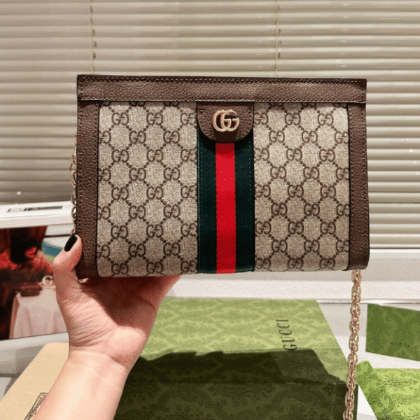Gucci Ophidia Large Flap Shoulder Bag Beige 10.6 Inches 837428 FAE0J 9867