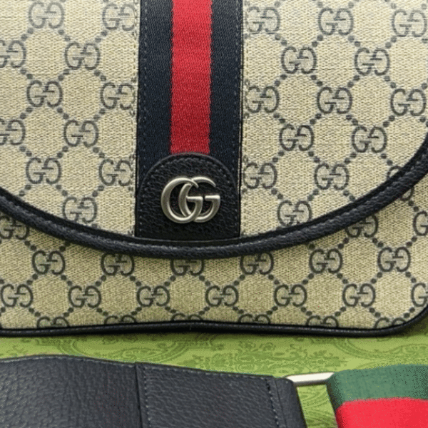 Gucci Ophidia Gg Flap Messenger Bag Beige 10.2 Inches 722117 FAAX3 9789