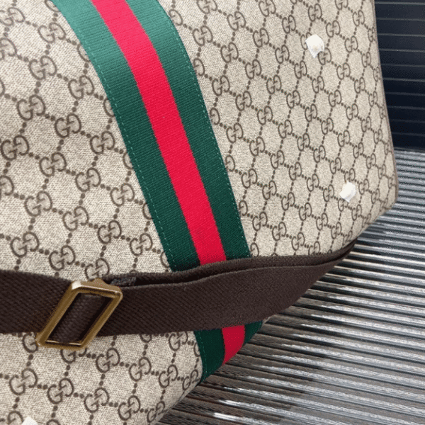 Gucci Ophidia Medium Duffle Bag Beige 17.7 Inches